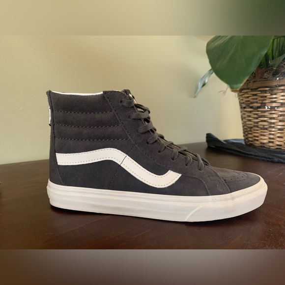 Vans Dark Grey Sk8 Hi Slim Zip - New without box - 7.5 men/9 women - Picture 6 of 7